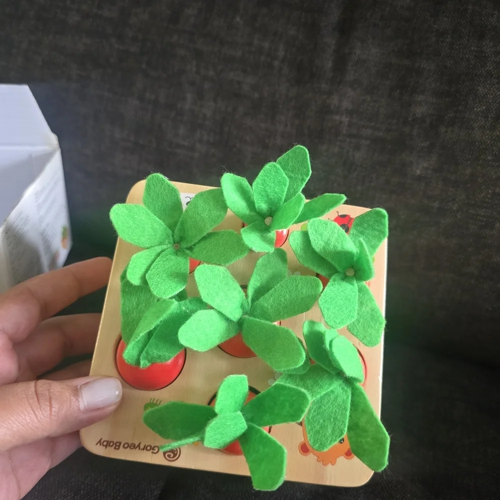 Interactive Wooden Carrot Game for Kids